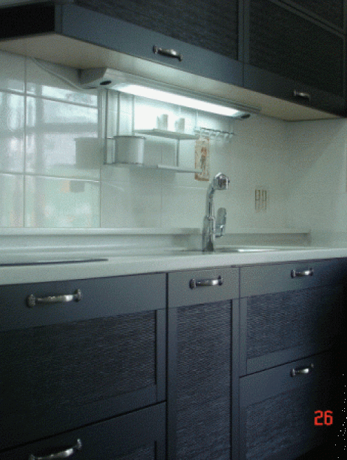 무늬목 웨이브 블랙435-8